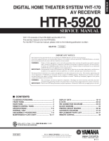 Yamaha HTR-5920 - Service Manual 